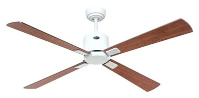 CasaFan ECO NEO III 132 WE-NB/KI WiFi Flügel Nussbaum/Kirsche Plafondventilator 27 W (Ø x h) 132 cm x 360 mm Wit Met afstandsbediening, Timer, Met wintermodus,