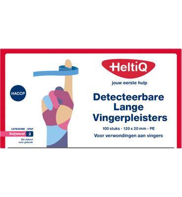 Heltiq Detecteerbare Lange Vingerpleisters Pe 120x20mm Heltiq Detecteerbare Lange Vingerpleisters Pe 120x20mm
