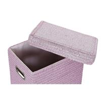 Veelzijdige mand DKD Home Decor Roze Zilverkleurig Polypropyleen 44 x 36 x 50 cm 4 Kg 5 Onderdelen - thumbnail