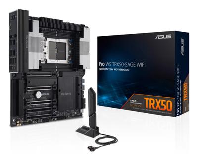 Asus PRO WS TRX50-SAGE WIFI Moederbord Socket AMD sTR5 Vormfactor SSI CEB Moederbord chipset AMD® TRX50