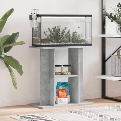 VidaXL Aquariumstandaard betongrijs 60x30x60 cm bewerkt hout VidaXL Aquariumstandaard betongrijs 60x30x60 cm bewerkt hout