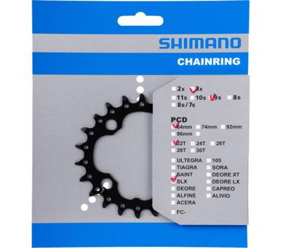 Shimano kettingblad deore 10v 24t y1rp24000 m617 zwart