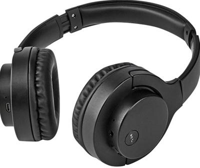 Nedis stereo on-ear Bluetooth hoofdtelefoon met microfoon en Active Noise Cancelling / zwart