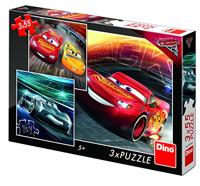 DinoToys Dino puzzel - disney pixar cars - 3 x 55 stukjes - thumbnail
