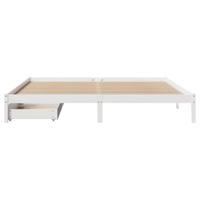 Bedframe zonder matras massief grenenhout wit 180x200 cm - thumbnail