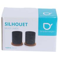 Bredemeijer theemok umea 200ml zwart en onderzetter set 2 - thumbnail