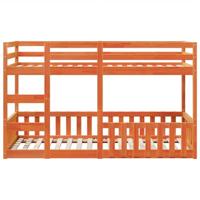 Stapelbed massief grenenhout wasbruin 80x200 cm - thumbnail