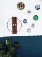 NeXtime NE-3195BR Wandklok 50.8x58.2x4.3, Hout/Steel, Bruin - thumbnail