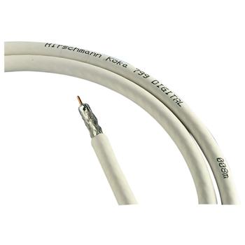 Coax kabel 90dB afgeschermd op rol 100m wit Coax kabel 90dB afgeschermd op rol 100m wit