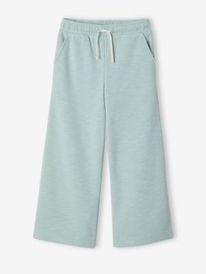Wijde joggingbroek voor meisjes blauwgroen