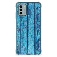 Nokia G22 Stevig Telefoonhoesje Wood Blue - thumbnail