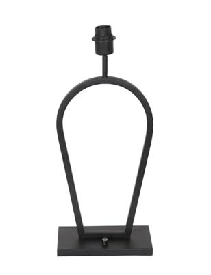 Steinhauer Zwarte schemerlampStang met blauwe velours kap - 3510ZW