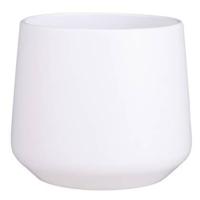 Mica Decorations Bloempot - wit - mat - keramiek - 21 x 18 cm - thumbnail