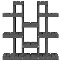 Plantenstandaard grijs 104,5x25x109,5 cm massief grenenhout - thumbnail