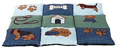 Trixie hondenkussen patchwork blauw / groen Trixie hondenkussen patchwork blauw / groen