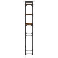 Wasmachinerek 67x25x163 cm bewerkt hout gerookt eikenkleurig - thumbnail