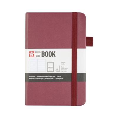 Notitieboek sakura pocket lijn moerbei | 3 stuks