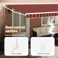 VidaXL Markies oranje en bruin 500 x 300 x 165 cm polyester en metaal - thumbnail