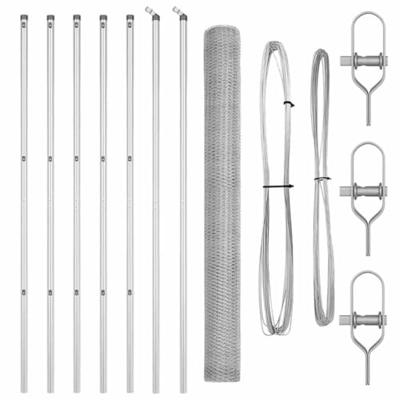 VidaXL Afrasteringspaal zilver 10 x 1,6 m (13 mm gaas) staal
