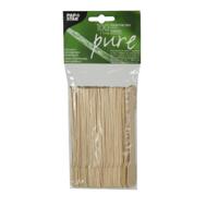 Papstar 100 roerstaafjes hout "pure" 13cm - thumbnail