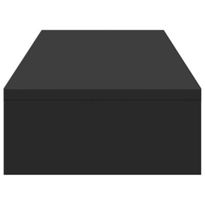 Monitorstandaard verstelbaar 80x24x10,5 cm bewerkt hout zwart Monitorstandaard verstelbaar 80x24x10,5 cm bewerkt hout zwart