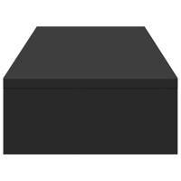 Monitorstandaard verstelbaar 80x24x10,5 cm bewerkt hout zwart - thumbnail