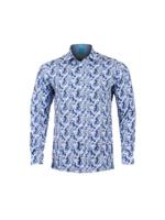 Azure Bird Garden Overhemd XL Lureaux - Handgemaakte Nette Schoenen Voor Heren - thumbnail