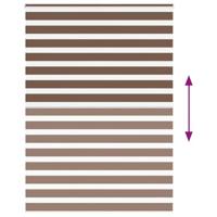 VidaXL Zebra rolgordijn 155x200 cm stofbreedte 150,9cm polyester bruin - thumbnail