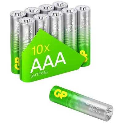 GP Super Alkaline batterij AAA 10-pack actieblister(6+4) - A3012310 GP Super Alkaline batterij AAA 10-pack actieblister(6+4) - A3012310