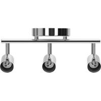 LED Plafondspot 3-lichts GU10 Mat Zilver Rechthoek Aluminium - thumbnail