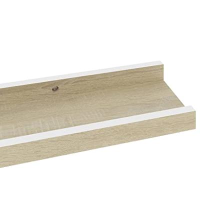 Wandschappen 4 st 60x9x3 cm wit en sonoma eikenkleurig - thumbnail