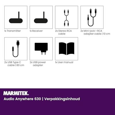 Marmitek Audio Anywhere 630 Audio accessoire Zwart
