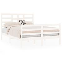 Bedframe massief hout wit 140x190 cm - thumbnail