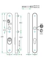 Kruk/kruk paar PRIO SKG*** rvs mat blind/PC72 LS - thumbnail