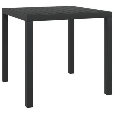 VidaXL Tuintafel 80x80x74 cm aluminium en hkc zwart VidaXL Tuintafel 80x80x74 cm aluminium en hkc zwart