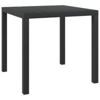 VidaXL Tuintafel 80x80x74 cm aluminium en hkc zwart - thumbnail