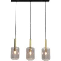 Light & Living Eettafel hanglampLekar 3x E27 - messing met smoke glas - 2946184 - thumbnail