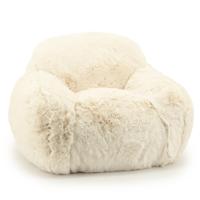 By-Boo Kinderfauteuil 'Hug' Fluffy, kleur Beige - thumbnail