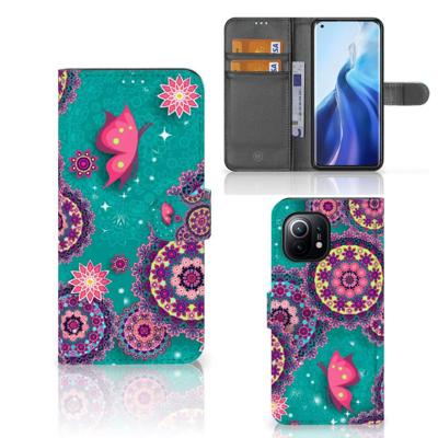 Xiaomi Mi 11 Hoesje Cirkels en Vlinders Xiaomi Mi 11 Hoesje Cirkels en Vlinders