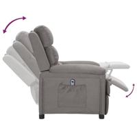 Fauteuil elektrisch verstelbaar stof lichtgrijs - thumbnail