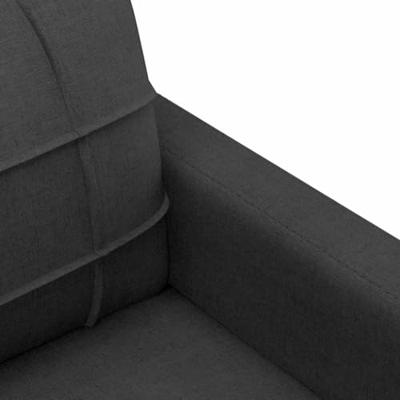 Tweezitsbank 120 cm stof zwart