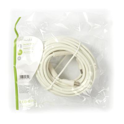 Coaxkabel 120 dB | IEC (Coax) Male - IEC (Coax) Female | 10 m | Wit