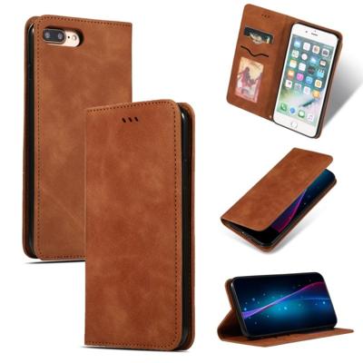 Retro huid voelen Business magnetische horizontale Flip lederen case voor iPhone 8 plus/7 Plus (bruin) Retro huid voelen Business magnetische horizontale Flip lederen case voor iPhone 8 plus/7 Plus (bruin)