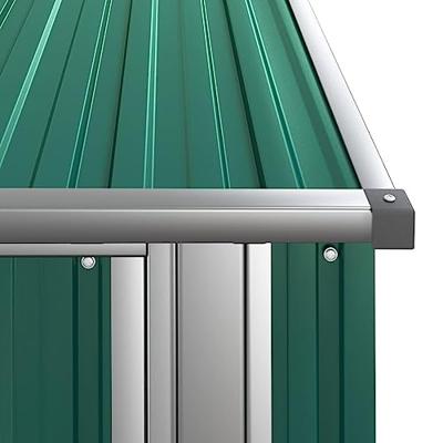 VidaXL Tuinschuur 118,5x97x209,5 cm gegalvaniseerd staal groen