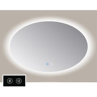 Spiegel Sanicare TuTTi Ovaal 90x140 cm met LED Ambiance Rondom en spiegelverwarming