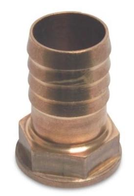 slangpilaar messing 1/4"x10mm binnendraad