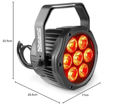 BeamZ BWA410 LED par voor buiten 7x 10W RGBW IP65