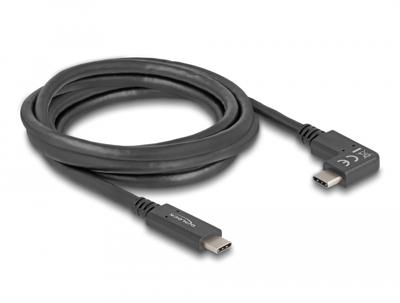 Delock USB-C-kabel USB-C stekker, USB-C stekker 2.00 m Zwart 80038