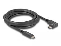 Delock 80038 USB-C-kabel USB-C stekker, USB-C stekker 2.00 m Zwart - thumbnail