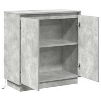 Dressoir met plank Beton Grijs 71 x 34,5 x 75 cm Bewerkt hout - thumbnail